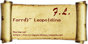 Forró Leopoldina névjegykártya